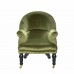 Upholstered armchair with 2 wheels DAEDALUS